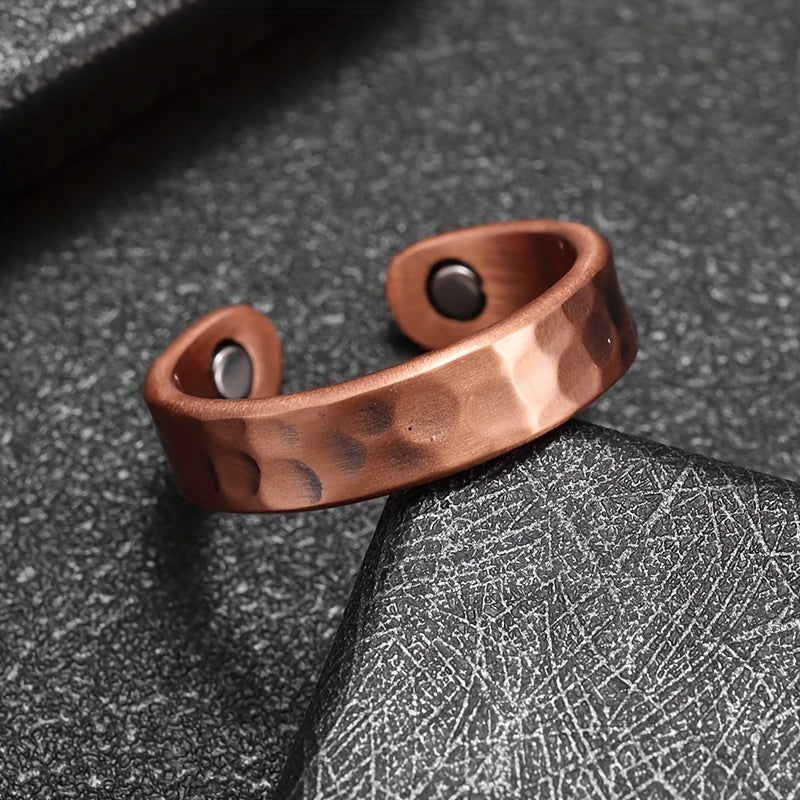 Texturerad ring i koppar