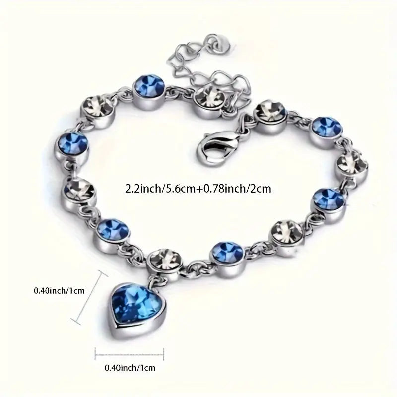 Ocean Heart Glow-armband | Vitguld