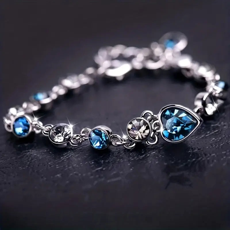 Ocean Heart Glow-armband | Vitguld