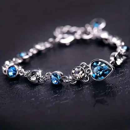 Ocean Heart Glow-armband | Vitguld