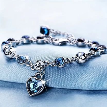 Ocean Heart Glow-armband | Vitguld