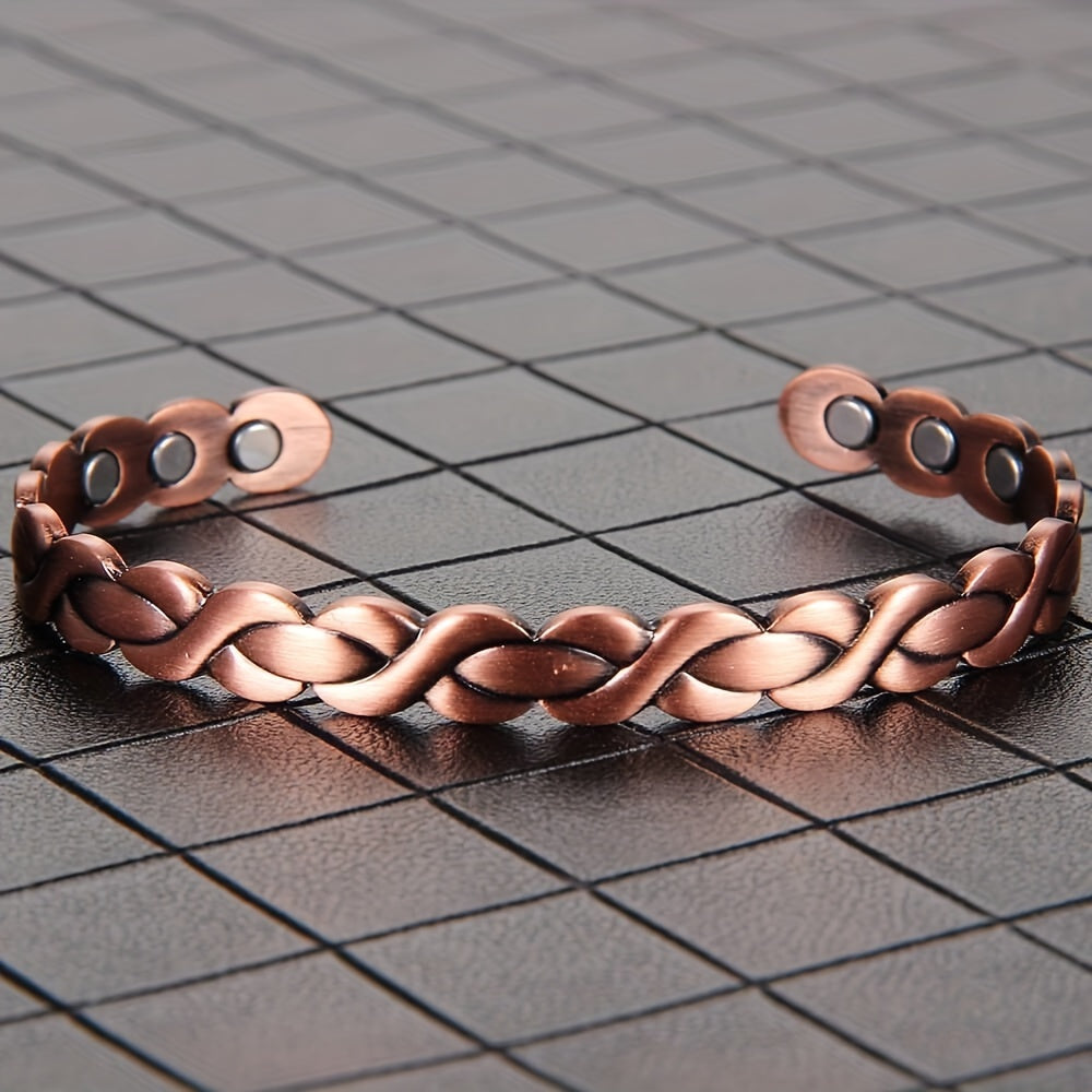 Flätat koppararmband Harmony