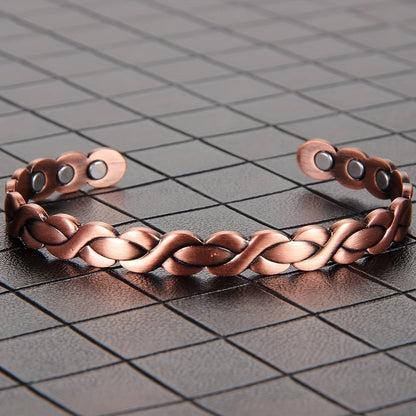 Flätat koppararmband Harmony