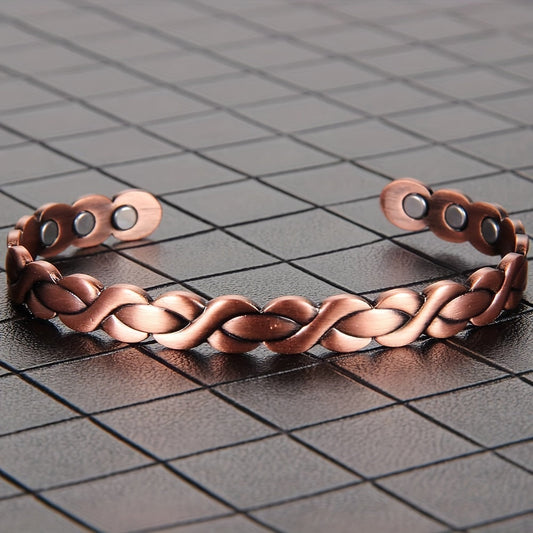 Flätat koppararmband Harmony
