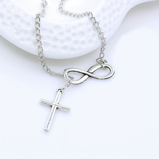 Halsband med evighetskors | Vitguld