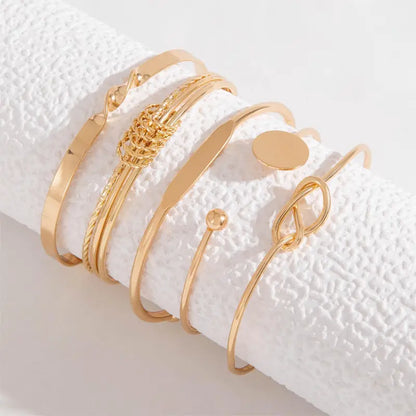 Knotted Elegance-armbandsset | Guld