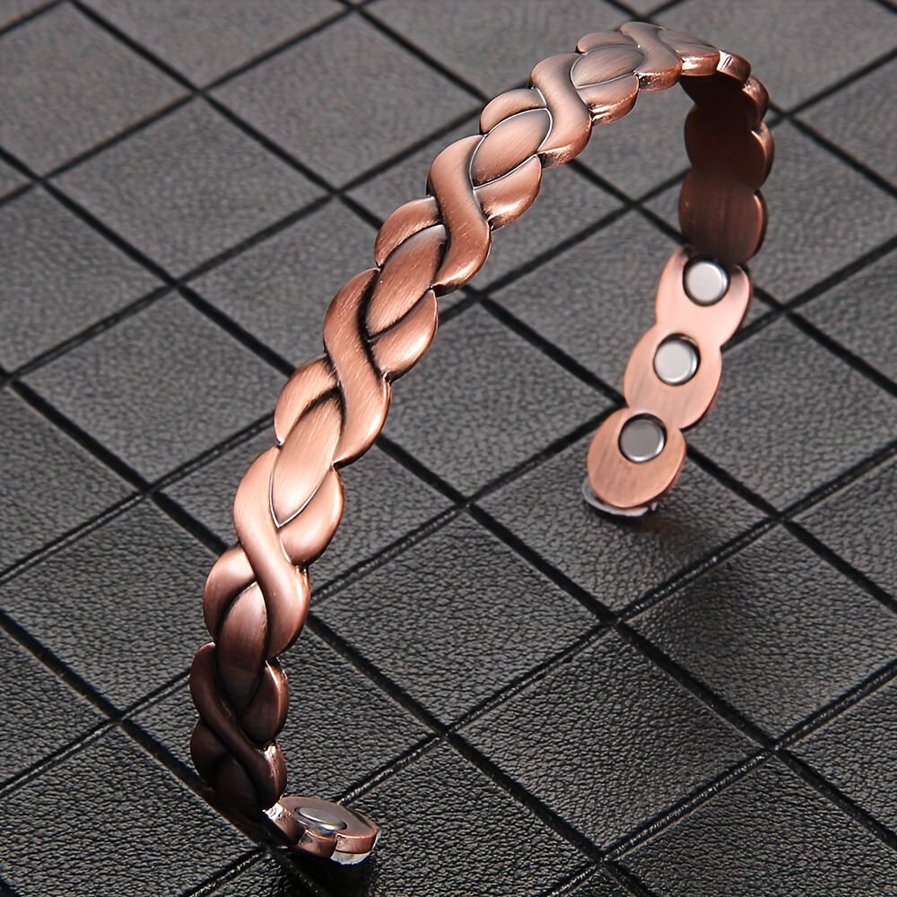 Flätat koppararmband Harmony