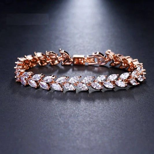 Nemorina Foliora-armband | Roséguld