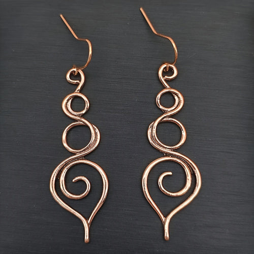 Loretta Swirl örhängen i koppar