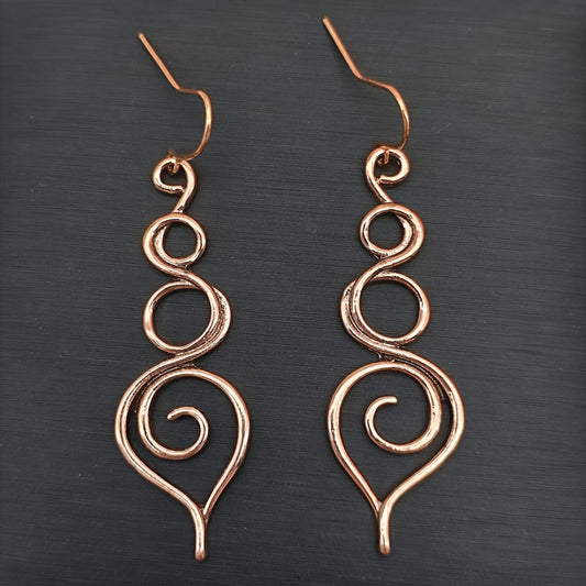 Loretta Swirl örhängen i koppar