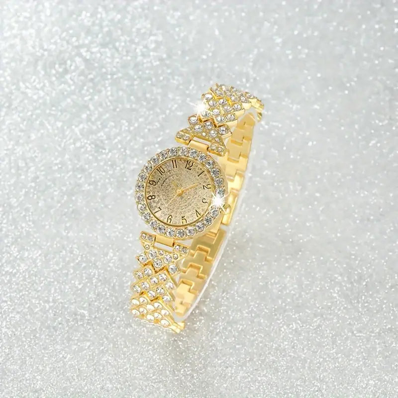 Luxe Radiance guldklocka & armbandsset | Guld