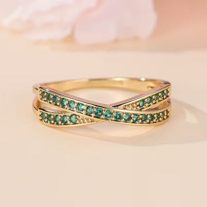 Emerald Flow-ring | Guld