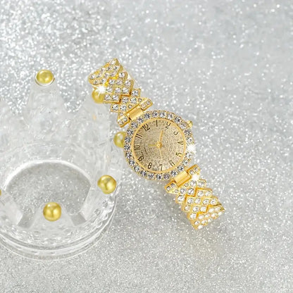 Luxe Radiance guldklocka & armbandsset | Guld