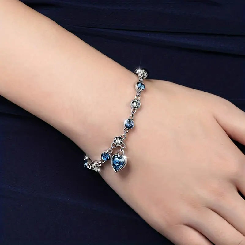 Ocean Heart Glow-armband | Vitguld