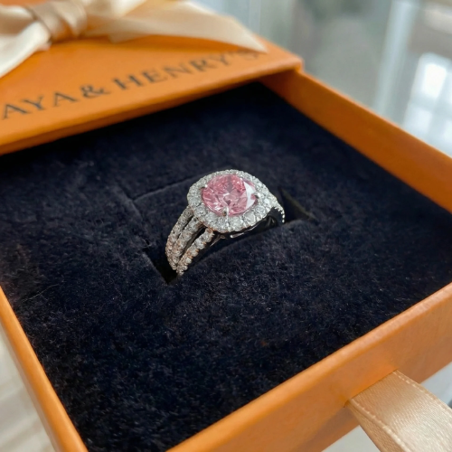 Blush Empress Halo-ring | Vitguld