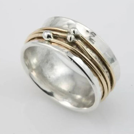 Vintage guldpläterad silverring | Blandat guld