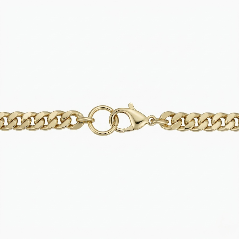 Kubanskt armband i vintagestil | Vitguld