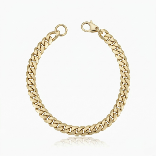 Kubanskt armband i vintagestil | Guld