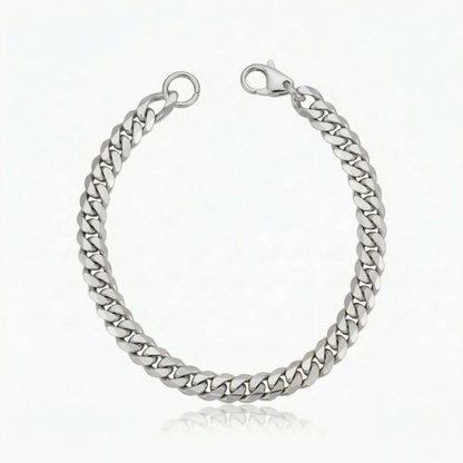 Kubanskt armband i vintagestil | Vitguld