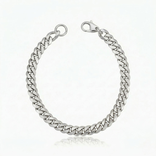 Kubanskt armband i vintagestil | Vitguld