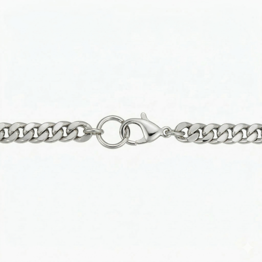 Kubanskt armband i vintagestil | Vitguld