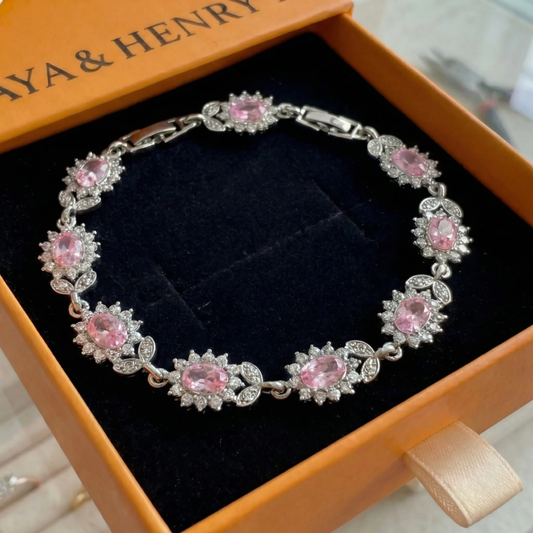 Iridessa Pinkthorn-armband | Vitguld