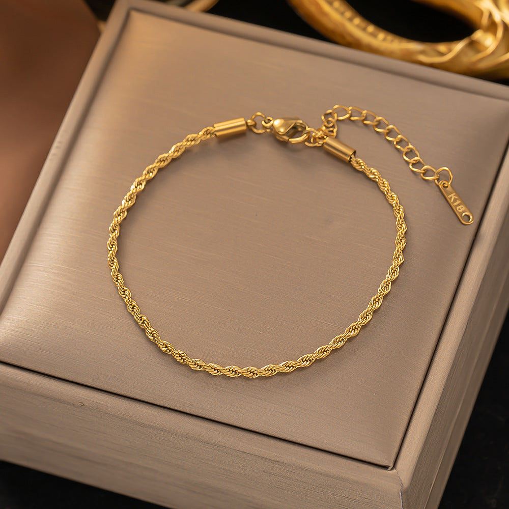 Twisted Chain-armband | Guld