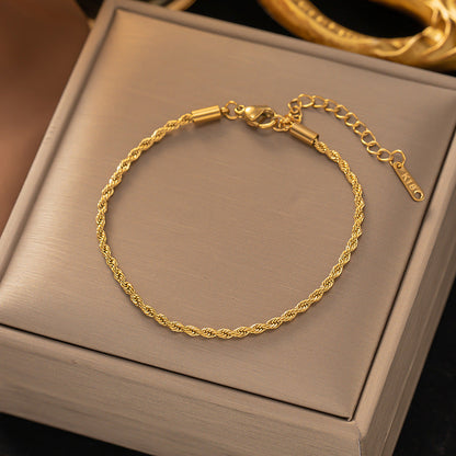 Twisted Chain-armband | Guld