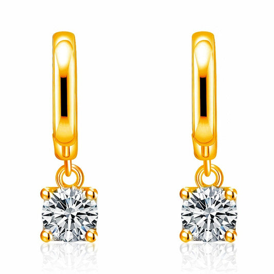 Aurora Square Drop-örhängen | Guld