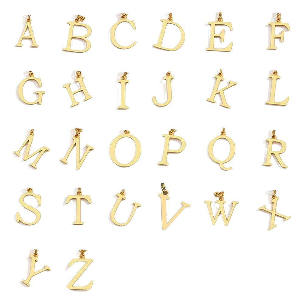Halsband med flera lager och initial | Guld