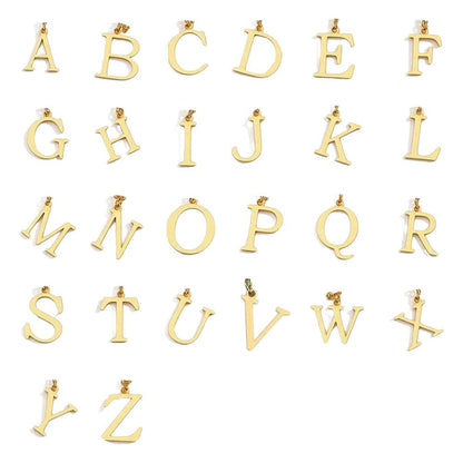 Halsband med flera lager och initial | Guld