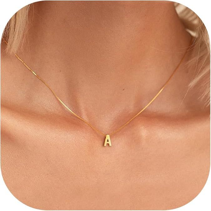 Halsband med initial i kärleksbrevstil - Guld