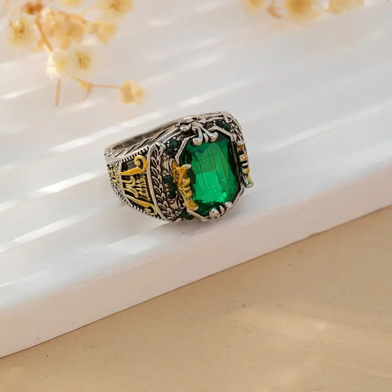 Klara Emerin-ring | Blandat guld