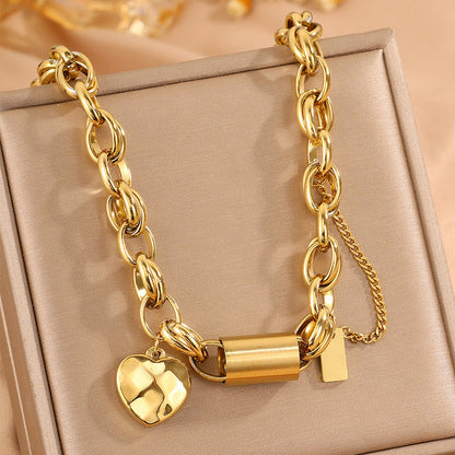 Heartened Chunky-halsband | Vitguld