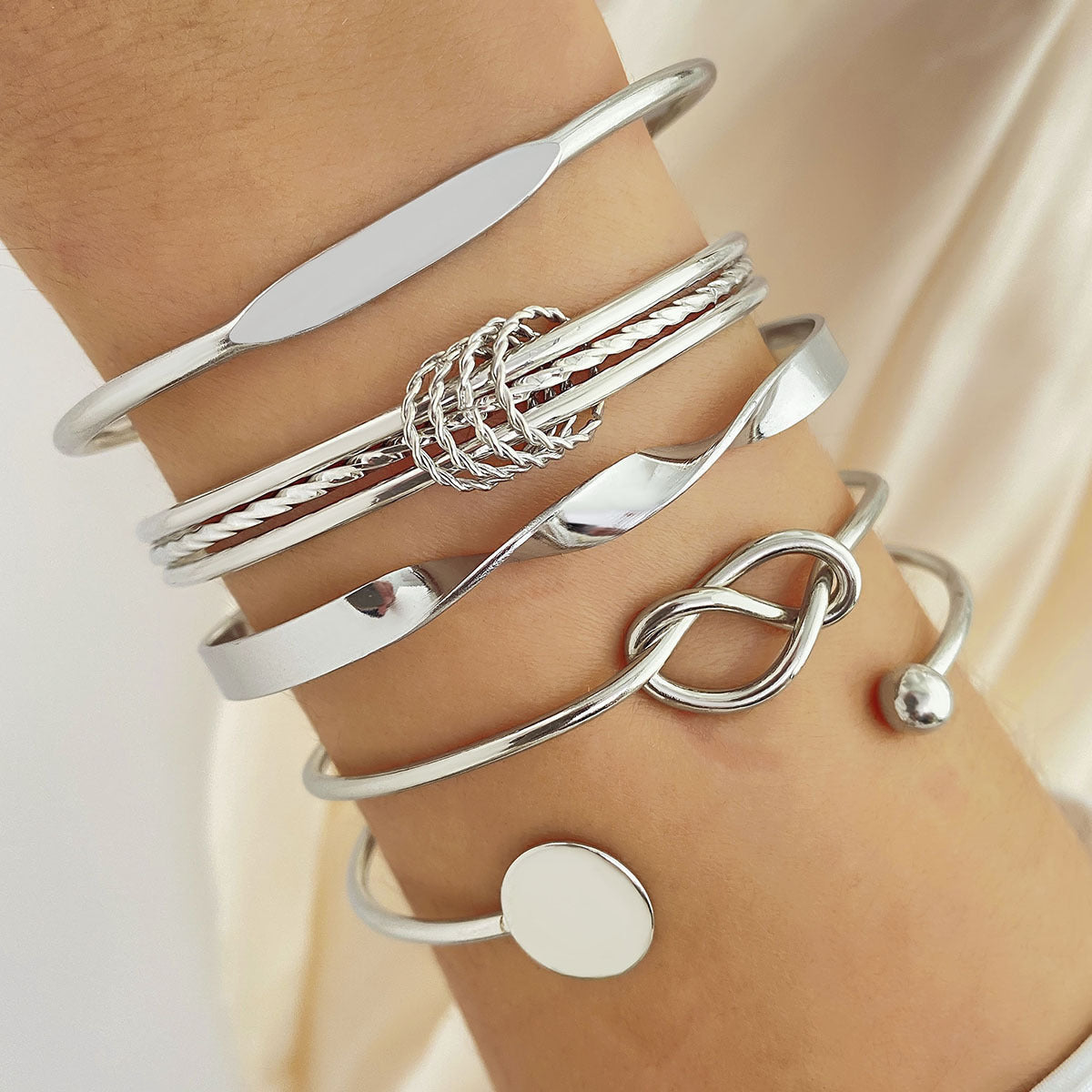 Knotted Elegance-armbandsset | Guld