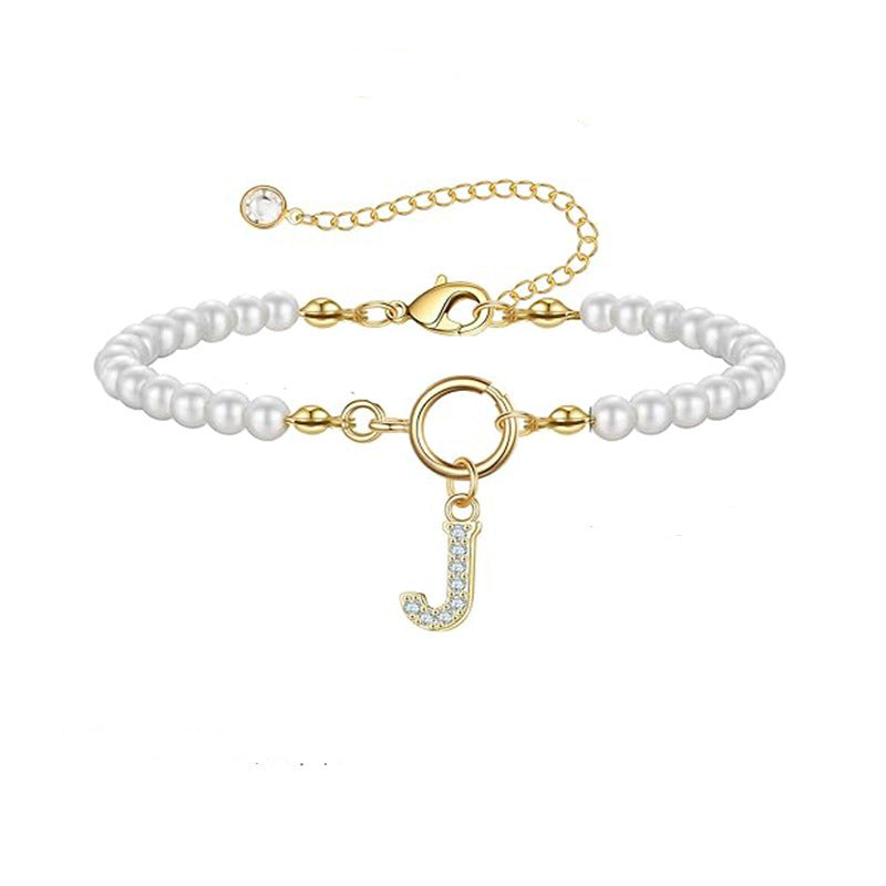 Auden Clé Armband med bokstav | Guld