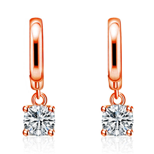 Aurora Square Drop-örhängen | Roséguld