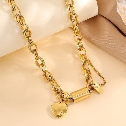 Heartened Chunky-halsband | Vitguld