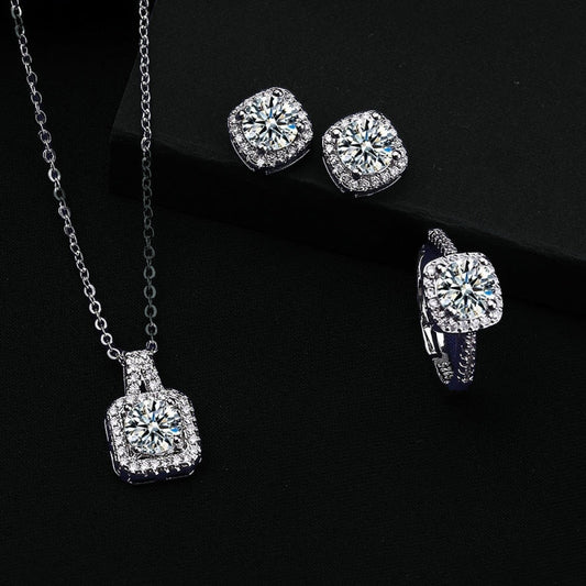 Elena Crystal-set | Vitguld