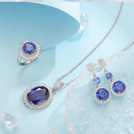 Aurielle Solwyn Blue-set | Vitguld