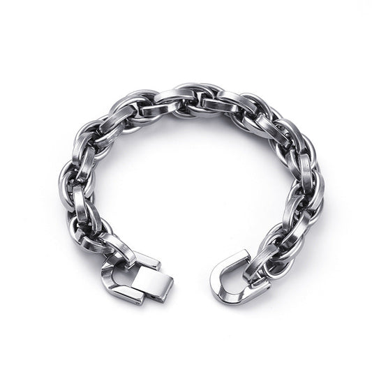 Riven Knox-armband | Vitguld