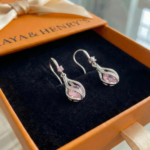 Rosalith Lumen Twist Earrings | White Gold