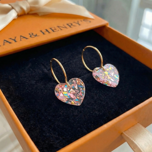 Sugarplum Heart Drop-örhängen | Guld