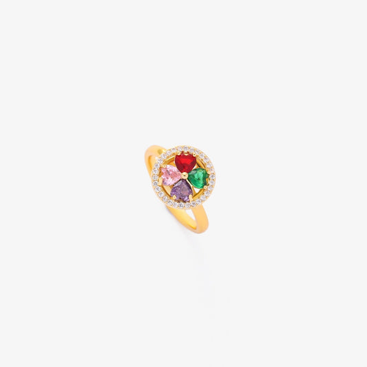 Colorwave Hearts Spinning-ring | Guld