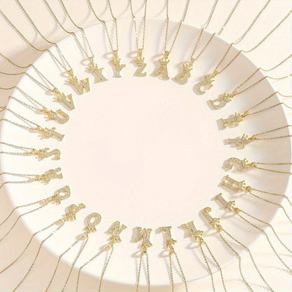 Initialhalsband med krona | Guld