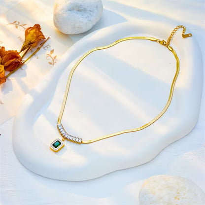 Regalia Prism smaragdhalsband | Guld