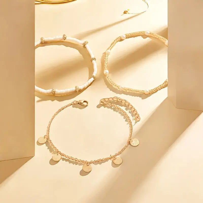 Coastal Charm fotlänksset i 3 delar | Guld