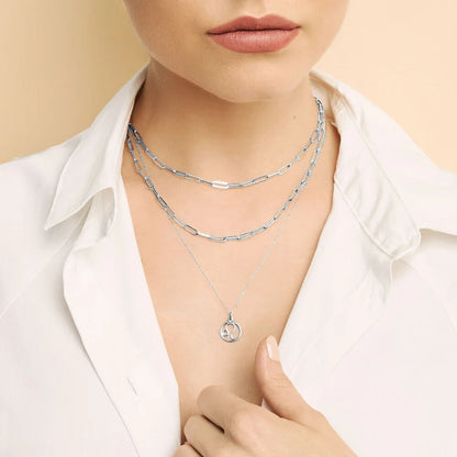 Zodiac sign necklace | White Gold