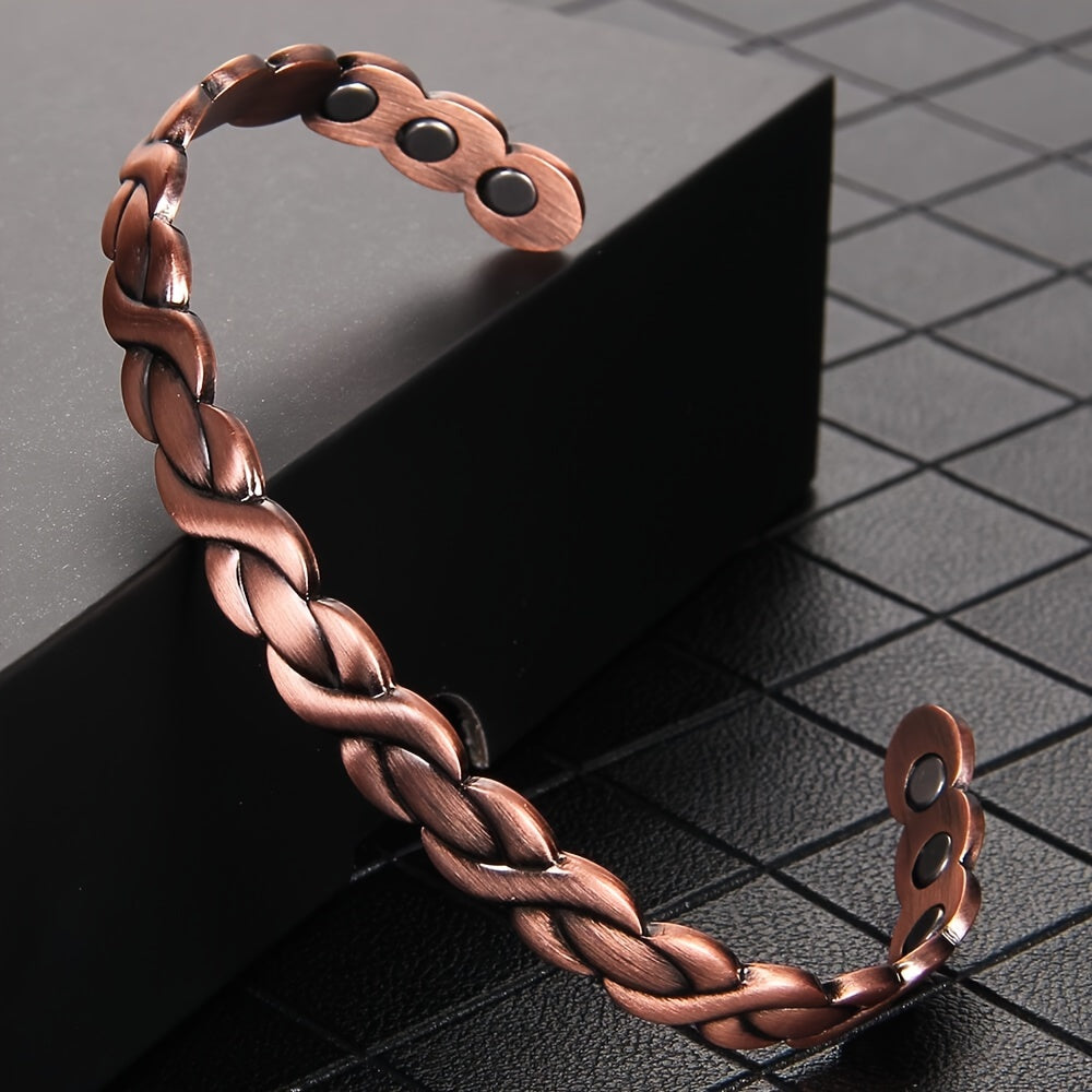 Flätat koppararmband Harmony
