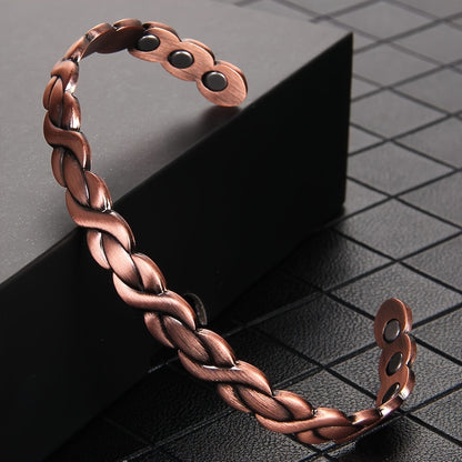 Flätat koppararmband Harmony